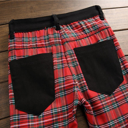 Pantalones de hombre punk europeos estampados