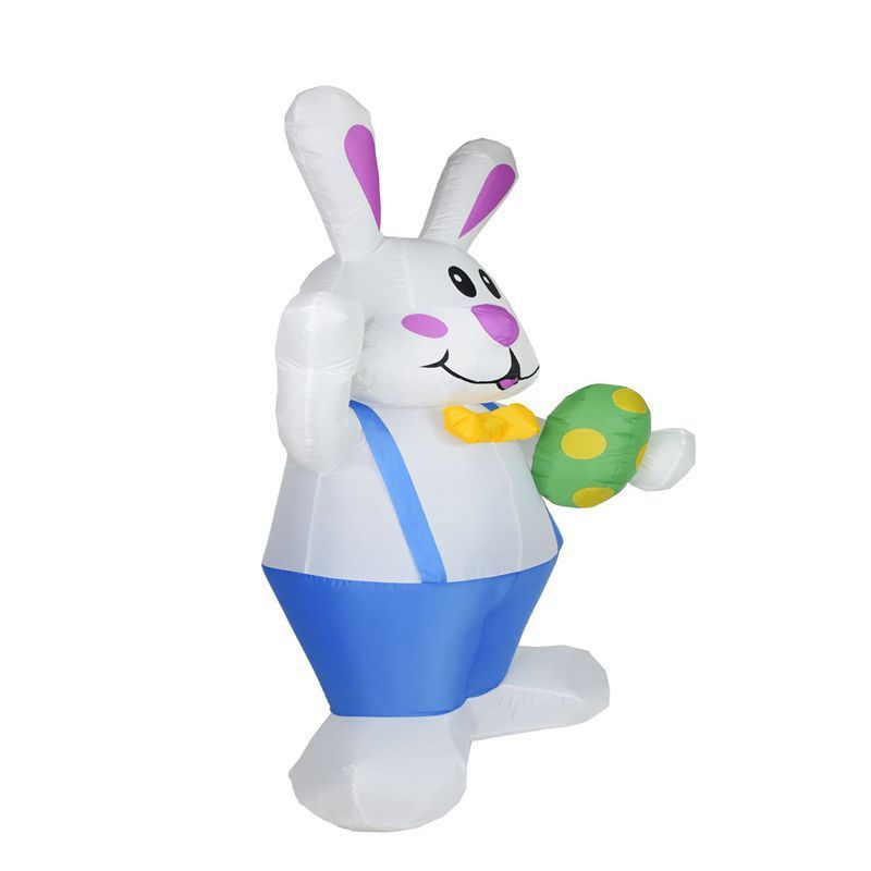 1.9M Easter Inflatable Bunny With LED Light Airblown Bunny Easter Decoration