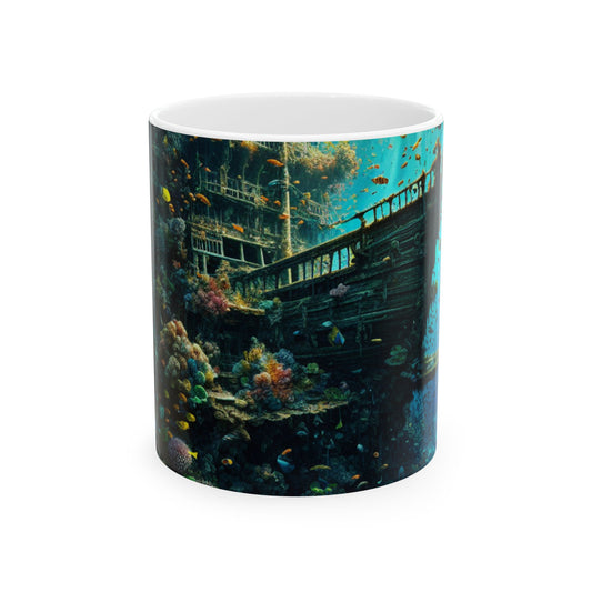 "Whimsical Underwater World" - The Alien Ceramic Mug 11oz