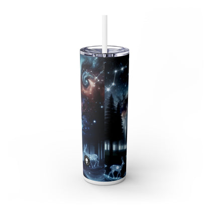 "Oasis galáctico": vaso estrecho con pajita de 20 oz de Alien Maars®