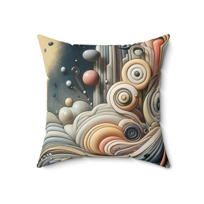 "Ethereal Dreamscapes: A Surrealist Journey"- The Alien Spun Polyester Square Pillow Surrealist Automatism