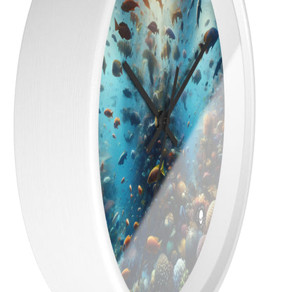 "Glimmering Reef: A Colorful Underwater Wonderland" - The Alien Wall Clock