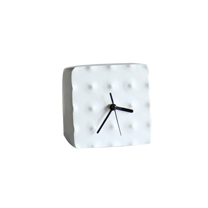 Horloge de colline de Style minimaliste nordique, ornements artisanaux carrés en résine, fournitures de décoration douce pour salle modèle de maison