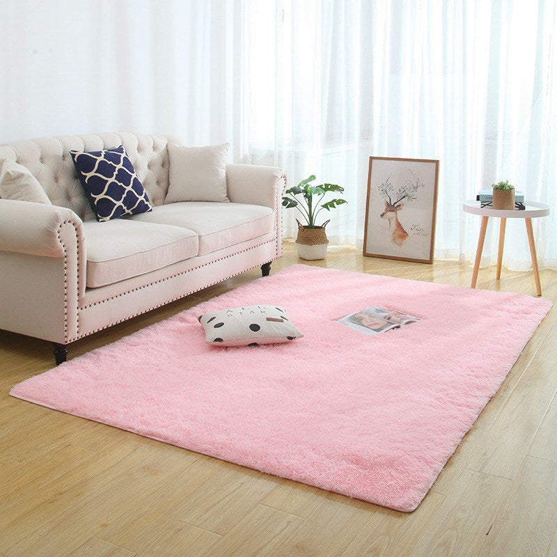 Tapis moelleux et soyeux, décoration d'intérieur moderne, Long tapis à poils longs en peluche