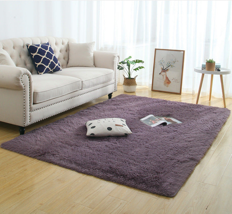 Tapis moelleux et soyeux, décoration d'intérieur moderne, Long tapis à poils longs en peluche