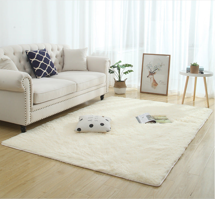 Tapis moelleux et soyeux, décoration d'intérieur moderne, Long tapis à poils longs en peluche