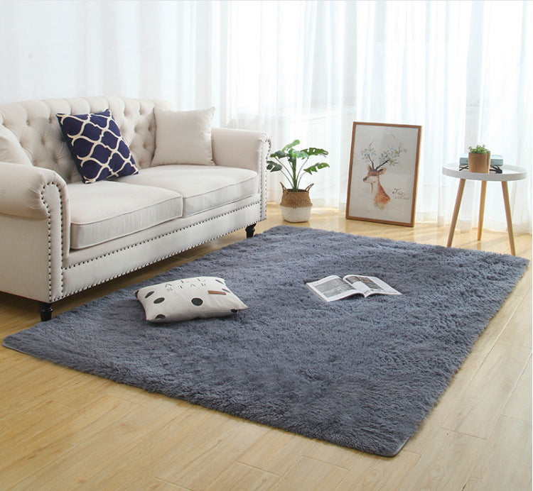 Tapis moelleux et soyeux, décoration d'intérieur moderne, Long tapis à poils longs en peluche