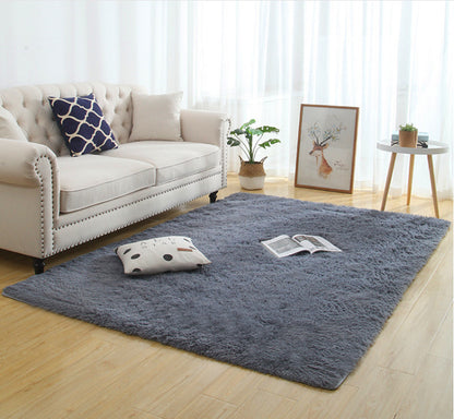 Tapis moelleux et soyeux, décoration d'intérieur moderne, Long tapis à poils longs en peluche