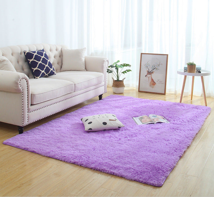 Tapis moelleux et soyeux, décoration d'intérieur moderne, Long tapis à poils longs en peluche