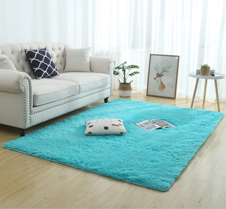 Tapis moelleux et soyeux, décoration d'intérieur moderne, Long tapis à poils longs en peluche