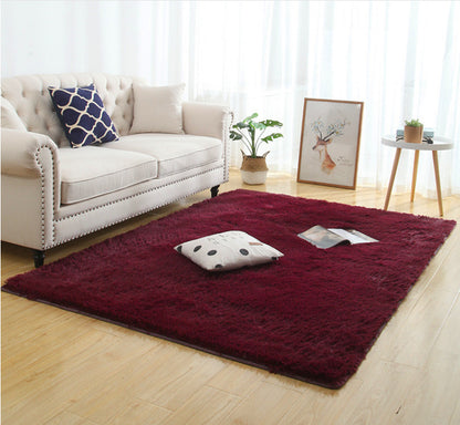 Tapis moelleux et soyeux, décoration d'intérieur moderne, Long tapis à poils longs en peluche