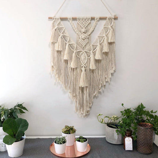 Pendentif mural en macramé tissé à la main, tapisserie tissée style Boho, artisanat bohème, décoration de salle, magnifique tapisserie pour la décoration de la maison