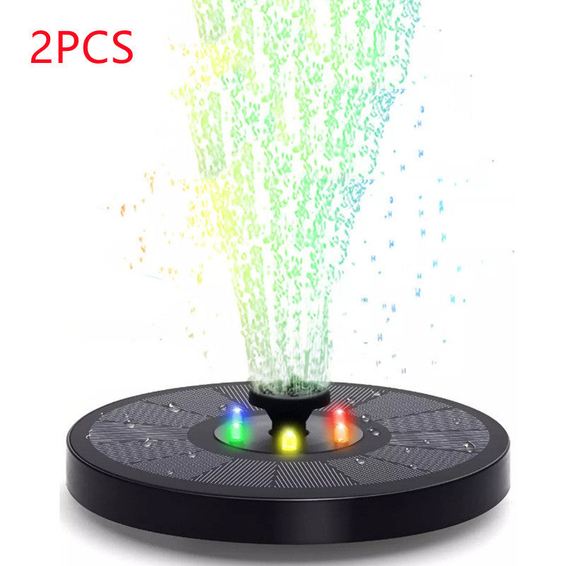 Solar Fountain Pump Fountain Light Round Floating Fountain Pump Color LED Light