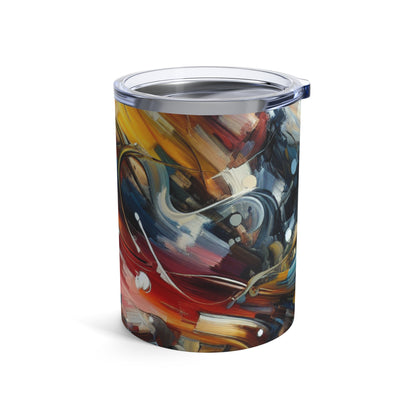 "Dance-Off Fury: Una batalla vibrante de equipos callejeros rivales" - The Alien Tumbler 10oz Action Art