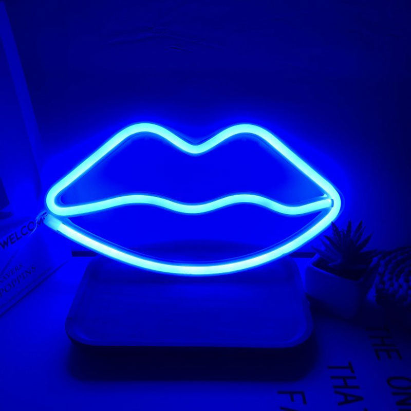 Luces de LED neón de AliExpress, decoración de dormitorio, Luna, luces de neón, batería USB, luces de modelado de doble propósito