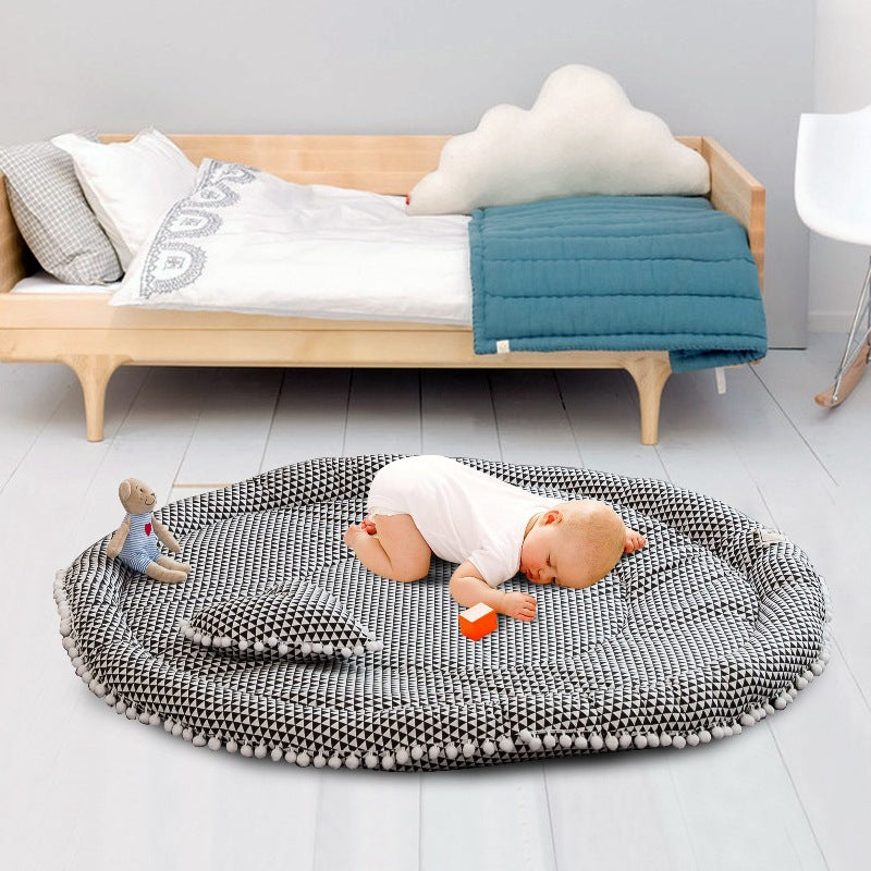 Ins Cotton Round Protective Crawling Mat