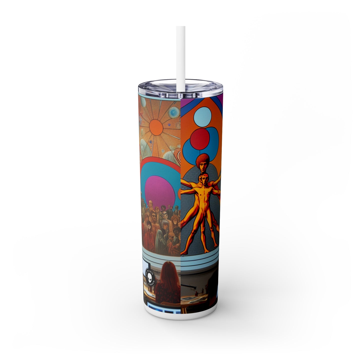 "Found Objects in Motion: A Fluxus Experiment" - The Alien Maars® Skinny Tumbler with Straw 20oz Fluxus