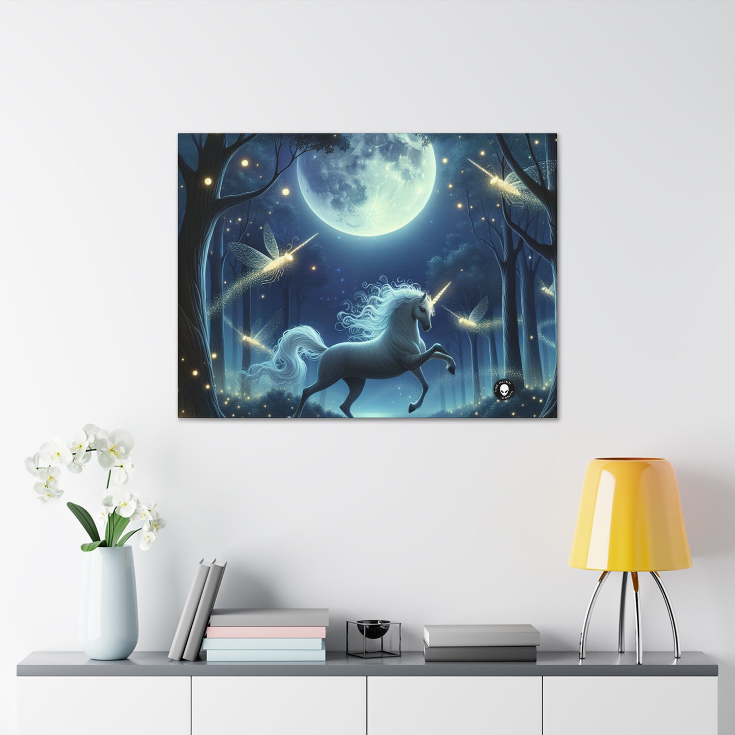 "Forêt enchantée au clair de lune" - The Alien Canva