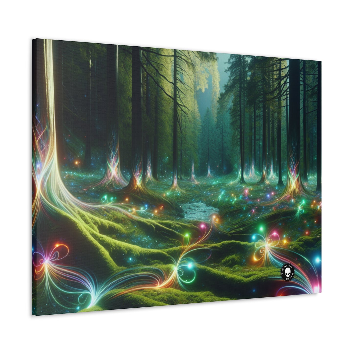 - Crystal-Enchanted Forest: A Tapestry of Light - The Alien Canva