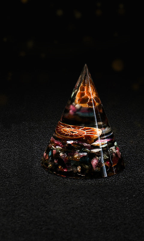 Natural Crystal Pyramid Ornaments Transfer Lucky Spiritual Ogan High Frequency Healing Energy Tower