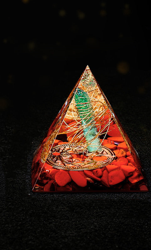 Natural Crystal Pyramid Ornaments Transfer Lucky Spiritual Ogan High Frequency Healing Energy Tower