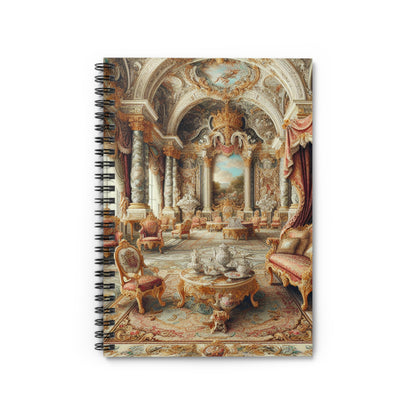 "Symphonie de la Cour Enchantée" - Cahier à Spirale Alien (Ligne Lignée) Style Baroque