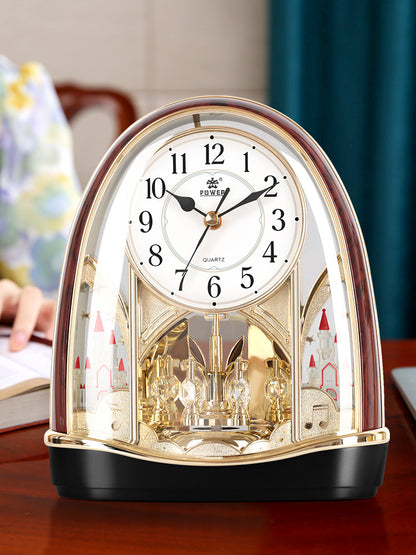 Overlord Silent Clocks Chinese Style Creative Desk Clock Living Room Decoration Modern Home Clock European Crystal Pendulum Desk Clock