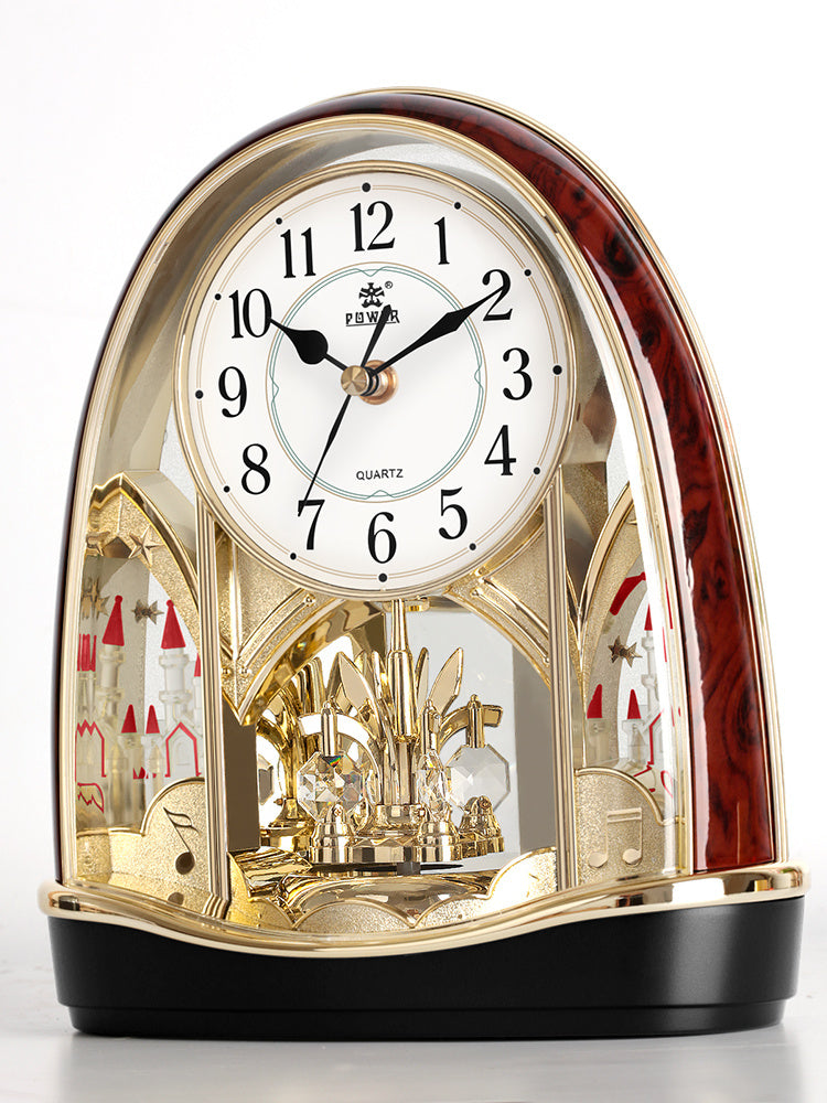 Overlord Silent Clocks Chinese Style Creative Desk Clock Living Room Decoration Modern Home Clock European Crystal Pendulum Desk Clock