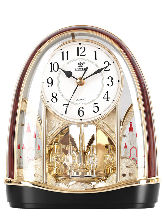 Overlord Silent Clocks Chinese Style Creative Desk Clock Living Room Decoration Modern Home Clock European Crystal Pendulum Desk Clock