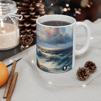 "Storm-Tossed Seas" - The Alien Ceramic Mug 11oz Impressionism