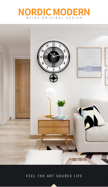 Living Room Creative Wall Clock Atmosphere Silent Household Acrylic Products Wall Watch Bedroom Decoration Wall Stickers Art Wall Clock