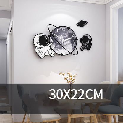 Cartoon Children's Room Clock Wall Clock Living Room Personality Creative Fashion Modern Minimalist Wall Watch Bedroom Silent Clock