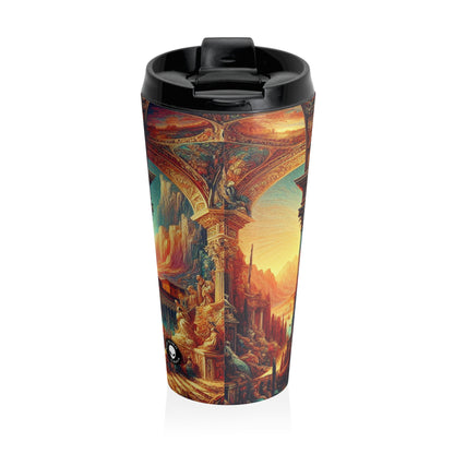 Venetian Dreams: A Fantastical Twist on the Famous Canals - The Alien Stainless Steel Travel Mug Venetian School