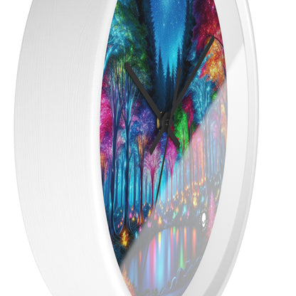 "Crystal Glow: The Enchanted Forest" - The Alien Wall Clock