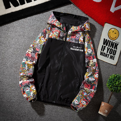 Printed Devil Sports Windbreaker