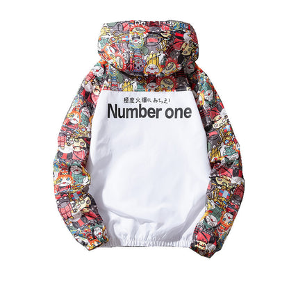 Printed Devil Sports Windbreaker