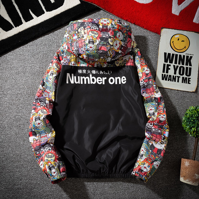 Printed Devil Sports Windbreaker