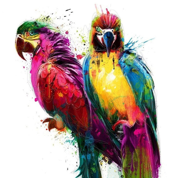 New Two Parrots 5D Diamond Painting Full Of Diamonds Bedroom Living Room Cross Stitch Masonry Stickers Diamond Painting