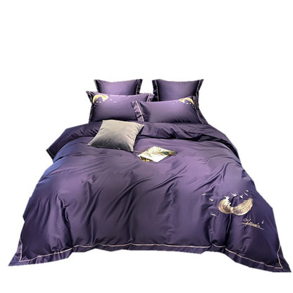 Silky Egyptian Cotton Bedding Set Luxury Feather