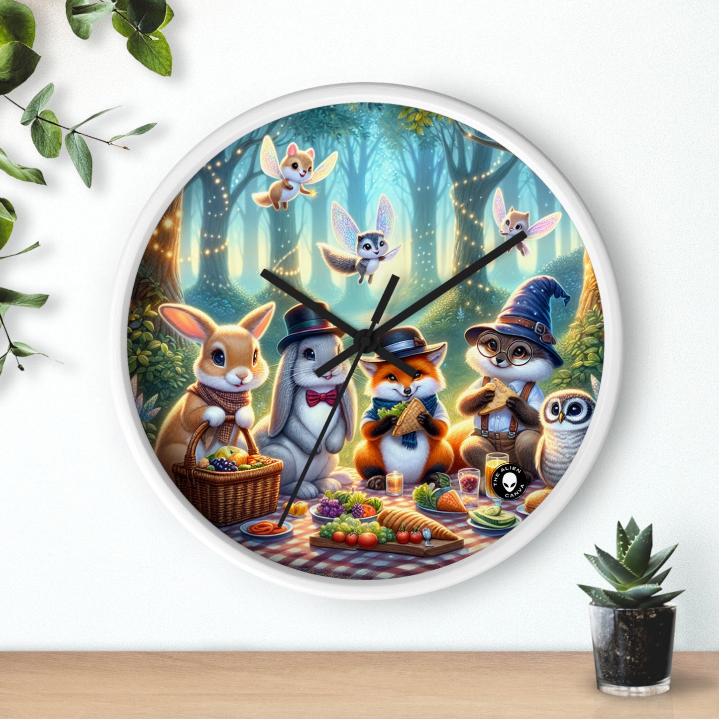 "Hats Off in the Enchanted Forest" - The Alien Wall Clock