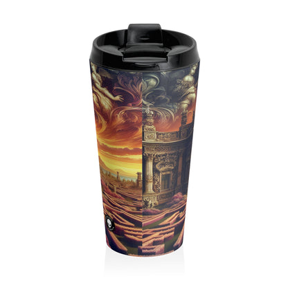 "Whimsy and Mystery: The Enchanted Masquerade in Baroque Splendor" - The Alien Stainless Steel Travel Mug Baroque