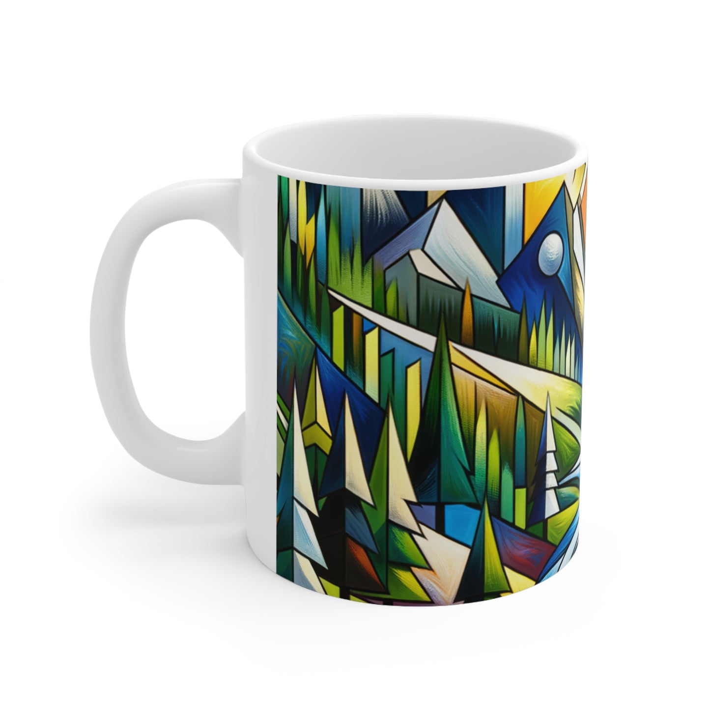 "Naturalismo Cúbico" - Taza de Cerámica The Alien 11oz Estilo Cubismo