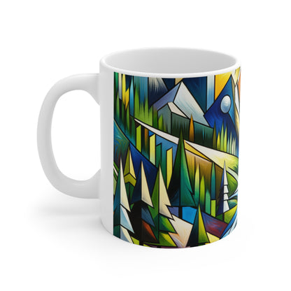 "Cubic Naturalism" - The Alien Ceramic Mug 11oz Cubism Style