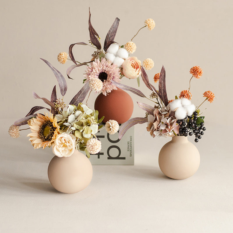 Simulation Floral Decoration Living Room Fake Flowers Dried Flower Bouquet Vase Table Flower Arrangement