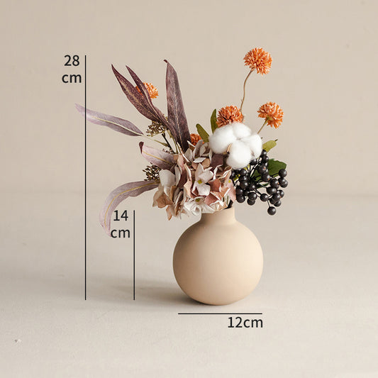 Simulation Floral Decoration Living Room Fake Flowers Dried Flower Bouquet Vase Table Flower Arrangement