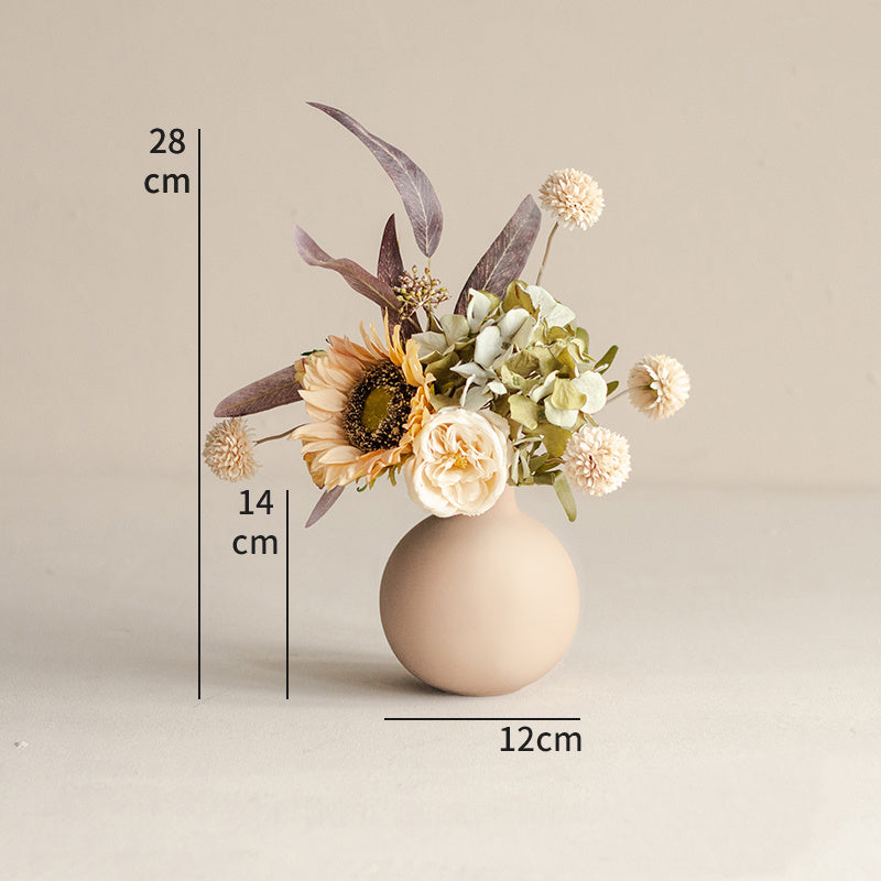 Simulation Floral Decoration Living Room Fake Flowers Dried Flower Bouquet Vase Table Flower Arrangement