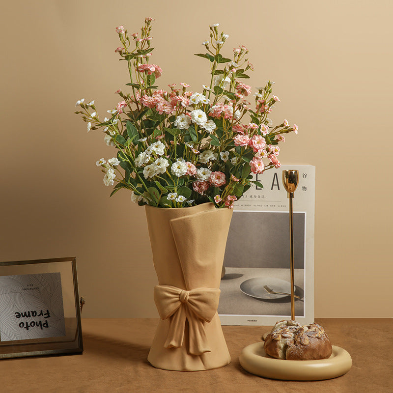 Adornos decorativos para mesa de porche, arreglos florales para sala de estar y hogar