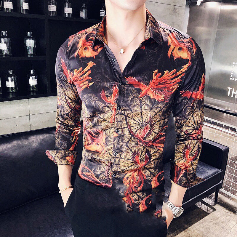 Camisa De Hombre Slim-Fit Estampada Personalizada