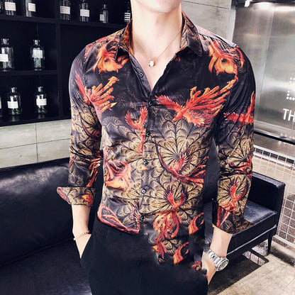 Slim-Fit Personalized Printed Men'S Shirt