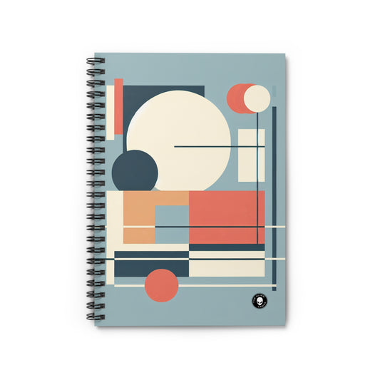 "Minimalistic Serenity: Tranquil Sunset Reflections" - The Alien Spiral Notebook (Ruled Line) Minimalism
